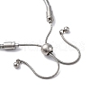 201 Stainless Steel Snake Chain Slider Bracelets for Women STAS-D301-09P-3