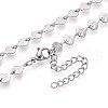 6MM 304 Stainless Steel Shell Shape Link Chain Necklaces NJEW-T016-06P-2