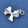 925 Sterling Silver Bowknot Charms STER-F059-11S-2