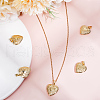 Beebeecraft 6Pcs Brass Locket Pendants KK-BBC0015-53-4