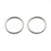 Tarnish Resistant Original Color 304 Stainless Steel Split Key Ring Clasps for Keychain Making STAS-E083-21P-1