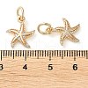 Rack Plating Brass Micro Pave Clear Cubic Zirconia Charms KK-D097-04G-3
