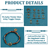   60Pcs 10 Styles Tibetan Style Alloy Toggle Clasps FIND-PH0020-12-4