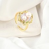 Brass Enamel Cuff Rings RJEW-K291-04G-02-1