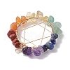 Chakra Gemstone Chips Copper Wire Wrapped Pendants PALLOY-JF02554-01-3