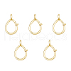 5Pcs Brass Keychain Clasp Findings KK-HS0001-09-1