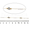 Handmade 304 Stainless Steel & Natural Labradorite Beaded Chains CHS-L031-06G-02-2