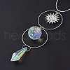 AB Color Plated Crystal Bullet Big Pendant Decorations HJEW-G019-03D-5