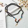 Cross Pendant Necklace NJEW-JN03701-3