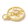 Rack Plating Brass & Cubic Zirconia Pendants KK-G459-02G-01-3