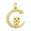 Brass Micro Pave Clear Cubic Zirconia Pendant FIND-Z044-03J-1