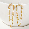 304 Stainless Steel Crystal Rhinestone Tassel Stud Earrings FS-WGBDD4A-01-1