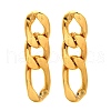 PVD Vacuum Plating 304 Stainless Steel Stud Earrings EJEW-D095-23G-2
