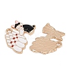 Alloy Enamel Pendants FIND-C068-06KCG-2