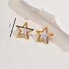 Stainless Steel Plastic Star Stud Earrings BP6861-3