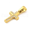 Ion Plating(IP) 304 Stainless Steel Cubic Zirconia Pendants STAS-C102-04A-G-2
