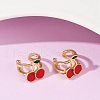 Brass Enamel Cuff Earrings EJEW-Q045-01G-5