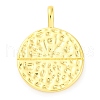 Rack Plating Brass Micro Pave Cubic Zirconia Pendants KK-M021-06G-1