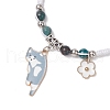 Natural Apatite Beads Braided Bead Bracelets BJEW-TA00621-02-3