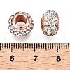 Polymer Clay Rhinestone European Beads X-RB-S055-16B-3