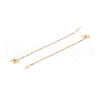 Long Chain with Star Dangle Stud Earrings EJEW-A067-12G-3