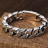 Tibetan Style Alloy Cuban Link Chain Bracelet with Skull Clasp WG81864-01-4