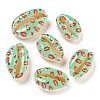 Printed Natural Shell Beads BSHE-G037-01-2