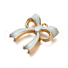 Rack Plating Alloy Enamel Pendants ENAM-S021-04G-C-2