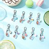 Handmade Polymer Clay & Glass Drink Pendant Decorations HJEW-JM03340-1