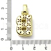 Brass Micro Pave Clear Cubic Zirconia Pendants KK-M279-01G-B-3