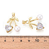 Brass Micro Pave Cubic Zirconia Pendants KK-N265-15G-3