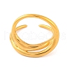 Ion Plating(IP) 304 Stainless Steel Ring Cuff Finger Rings for Women RJEW-S414-53B-G-2