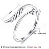 925 Sterling Silver Cuff Ring RJEW-BB56108-5