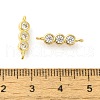 Rack Plating Brass Micro Pave Cubic Zirconia Links KK-S396-62G-3