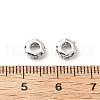 Flat Round Brass Micro Pave Clear Cubic Zirconia Spacer Beads KK-L237-016P-3