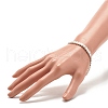 Alloy Heart Beaded Stretch Bracelet for Women BJEW-JB07722-02-3