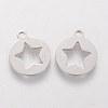 Non-Tarnish 201 Stainless Steel Pentacle Charms STAS-Q201-T060-2