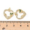 Brass Micro Pave Cubic Zirconia Pendants KK-Q068-51A-G-3