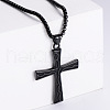 Retro Rock Punk Men's Cross Stainless Steel Pendant Necklaces NQ6861-3-1
