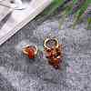 Natural Mixed Stone Bead Asymmetrical Earrings EJEW-JE04353-4