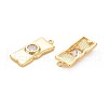 Brass Micro Pave Clear Cubic Zirconia Pendants KK-S360-151-NR-2