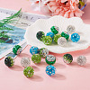 20Pcs 5 Colors Polymer Clay Pave Rhinestone Beads CLAY-TA0001-33-14