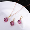 HOBBIESAY Brass Pave Clear Cubic Zirconia Pendants KK-HY0002-79-4
