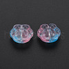 Two Tone Transparent Baking Painted Glass Beads GLAA-S190-021-B09-3