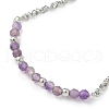 Natural Amethyst Beads Link Bracelets BJEW-JB11835-04-3