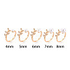 Brass Micro Pave Clear Cubic Zirconia Cuff Ring Settings KK-T076-15G-9