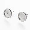Tarnish Resistant 304 Stainless Steel Stud Earring Settings STAS-L195-02A-1