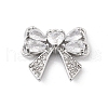Brass Micro Pave Clear Cubic Zirconia Pendants KK-K371-29C-P-1
