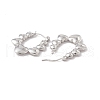 304 Stainless Steel Heart Chunky Hoop Earrings for Women EJEW-I267-09P-2
