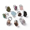 Gemstone Nuggets Cuff Ring RJEW-G271-01P-1